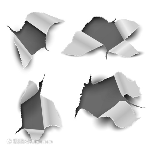 破碎的紙矢量插圖與紙板容器制造的藝術(shù)與應用